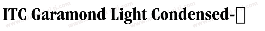 ITC Garamond Light Condensed字体转换